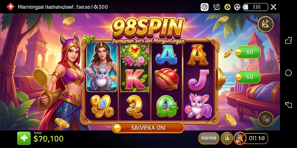 Tangkapan layar gameplay 98SPIN yang menampilkan keseruan permainan Slot.