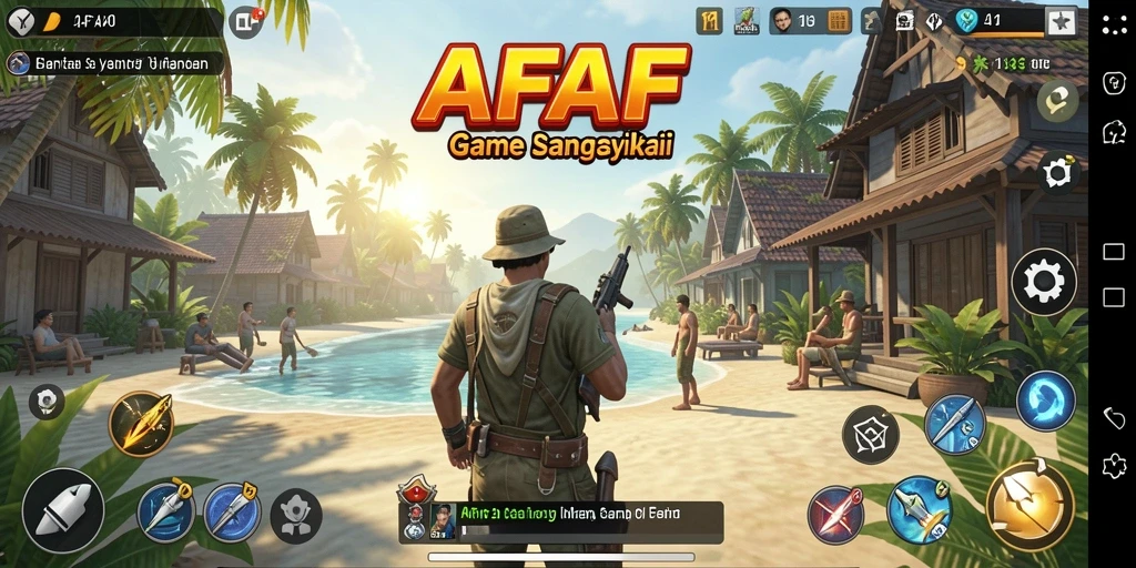 Tampilan gameplay AFAF yang penuh warna dan menyenangkan.