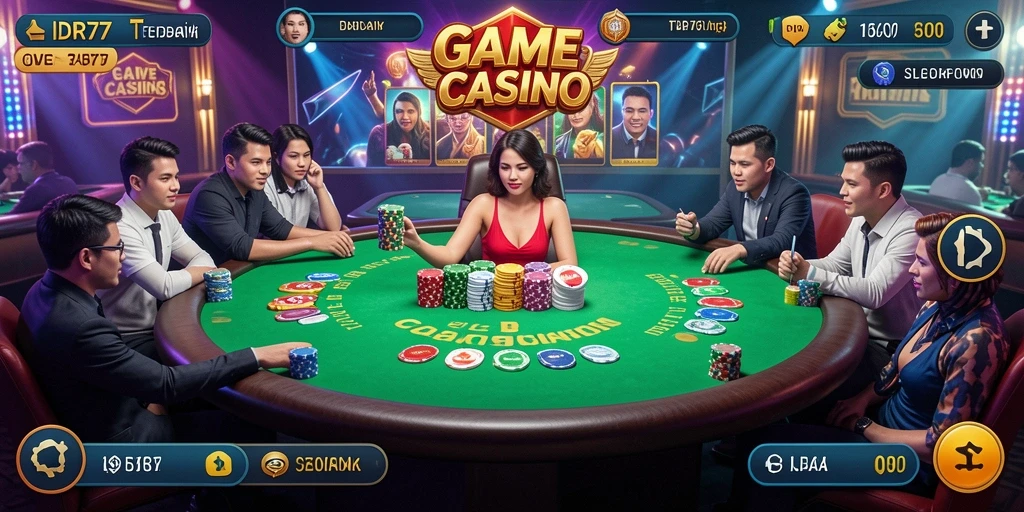 Tampilan nyata gameplay Live Casino IDR77 dengan dealer profesional.