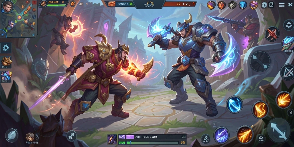 Screenshot KAKRP menunjukkan aksi seru dalam permainan MOBA