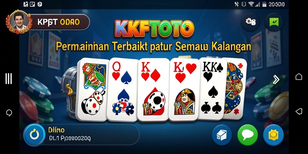 Tampilan gameplay seru KPKTOTO yang menampilkan aksi domino.