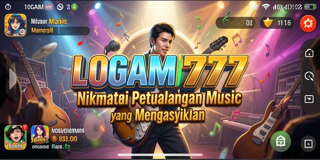 Tampilan gameplay LOGAM777 yang menarik dan penuh warna.