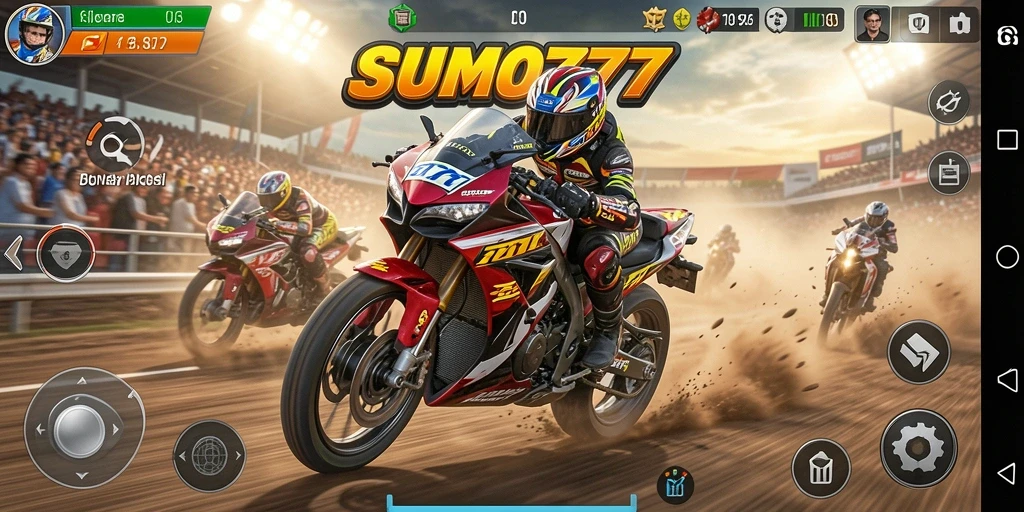Gameplay mendebarkan di SUMO777 dengan grafis menawan.