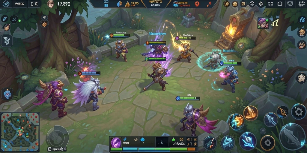 Screenshot gameplay WIFITOTO yang menampilkan pertarungan seru di arena.